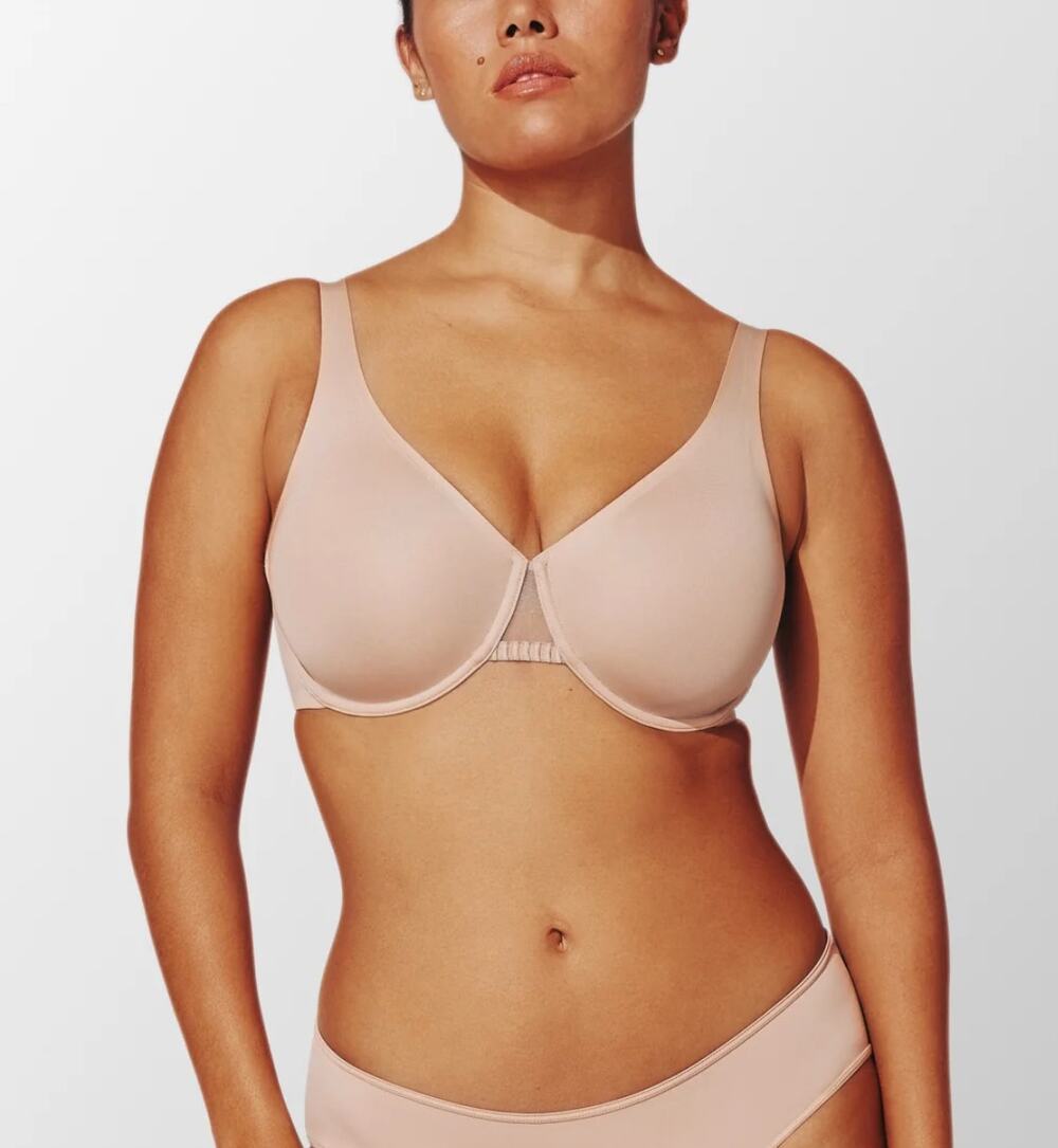 THIRDLOVE Smooth Minimizer Bra in Taupe Size 34E NEW